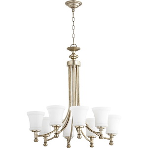 Rossington - 8 Light Chandelier in Quorum Home Collection style - 27 inches wide by 29 inches high