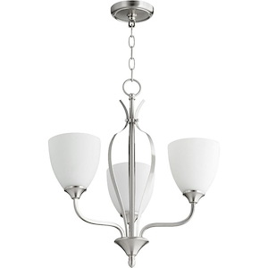 Jardin - 3 Light Chandelier in Quorum Home Collection style - 20 inches wide by 21 inches high - 906698