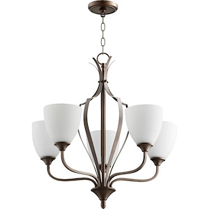 Jardin - 5 Light Chandelier in Quorum Home Collection style - 24 inches wide by 25.5 inches high - 906693