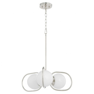 Belmont - 3 Light Chandelier In Mid-Century Modern Style-7.5 Inches Tall and 22.5 Inches Wide - 1305757