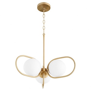 Belmont - 3 Light Chandelier In Mid Century Modern Style-7.38 Inches Tall and 22.5 Inches Wide - 1106124