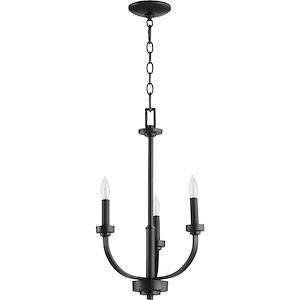 Reyes - 3 Light Chandelier in Quorum Home Collection style - 18.5 inches wide by 21 inches high - 906762