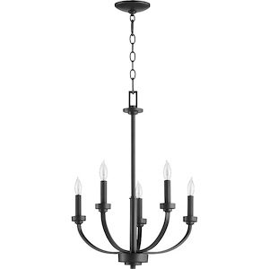 Reyes - 5 Light Chandelier in Quorum Home Collection style - 26 inches wide by 24.5 inches high - 906754