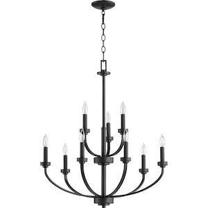 Reyes - 9 Light 2-Tier Chandelier in Quorum Home Collection style - 31.25 inches wide by 30.5 inches high - 906758