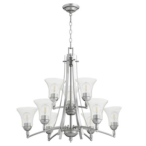 Aspen - 9 Light 2-Tier Chandelier in style - 30 inches wide by 27.25 inches high