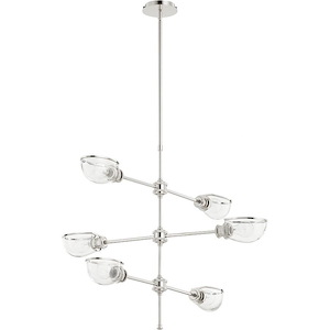 Menlo - 6 Light Chandelier in Transitional style - 34.5 inches wide by 28 inches high