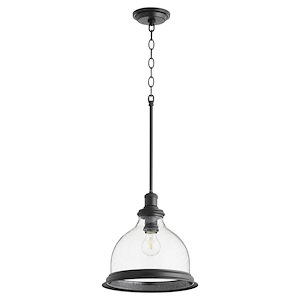 1 Light Pendant in style - 12 inches wide by 13.25 inches high