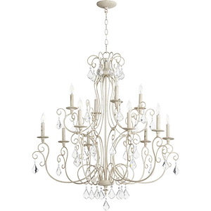Ariel - Twelve Light 2-Tier Chandelier in Transitional style - 34.5 inches wide by 37.5 inches high