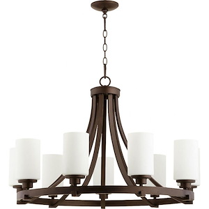 Lancaster - 9 Light 2-Tier Chandelier in Transitional style - 33.5 inches wide by 22.75 inches high