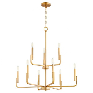 Tempo - 9 Light Chandelier In Contemporary Style-20 Inches Tall and 28.75 Inches Wide