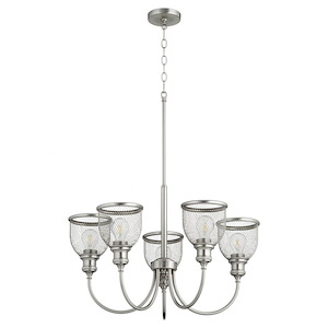 Omni - 5 Light Convertible Chandelier in Transitional style - 26 inches wide by 17.5 inches high
