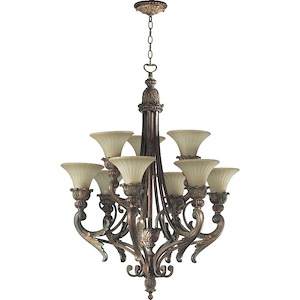 Madeleine - 9 Light 2-Tier Chandelier in Traditional style - 30 inches wide by 39.5 inches high