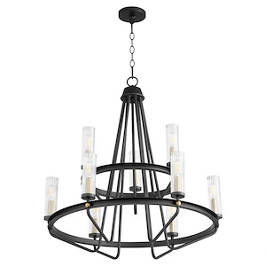 Empire - 9 Light Chandelier-30 Inches Tall and 28 Inches Wide