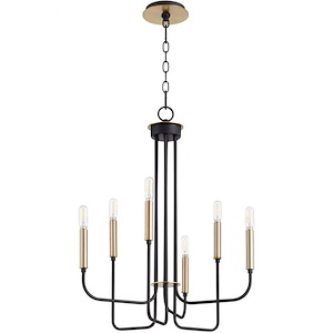 Hope - 6 Light Chandelier In Soft Contemporary Style-26 Inches Tall and 18 Inches Wide