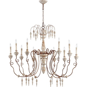 La Maison - Ten Light Chandelier in Traditional style - 45 inches wide by 38 inches high