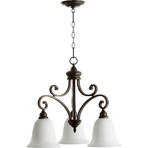 Bryant - 3 Light Nook Pendant in Quorum Home Collection style - 25 inches wide by 21.75 inches high