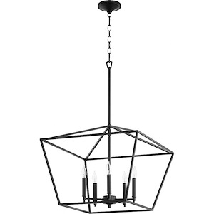 Gabriel - 5 Light Nook Pendant in Quorum Home Collection style - 21 inches wide by 17.5 inches high