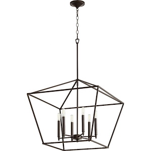Gabriel - 6 Light Nook Pendant in Quorum Home Collection style - 24 inches wide by 23 inches high - 471490