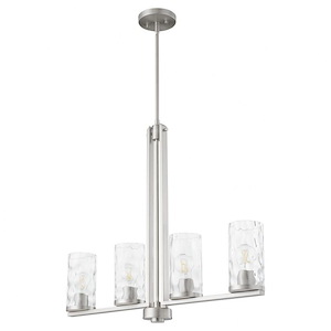 Steinway - 4 Light Linear Chandelier In Contemporary Style-26 Inches Tall and 3.75 Inches Wide - 1305852