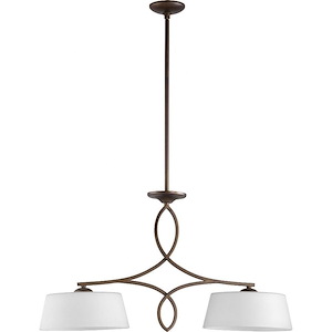 Willingham - 2 Light Island in Transitional style - 12 inches wide by 19 inches high