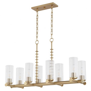 Juniper - 8 Light Linear Chandelier-22.5 Inches Tall and 13.5 Inches Wide
