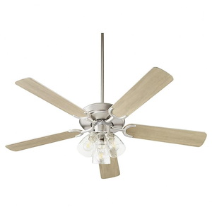 Virtue - 5 Blade Ceiling Fan in Quorum Home Collection style - 52 inches wide by 16.93 inches high