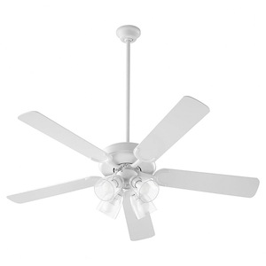 Virtue - 5 Blade Ceiling Fan in Quorum Home Collection style - 52 inches wide by 16.93 inches high - 1010210