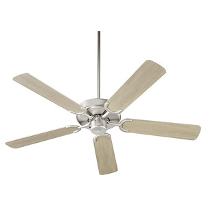 Virtue - 5 Blade Ceiling Fan in Quorum Home Collection style - 52 inches wide by 11.33 inches high