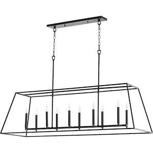 Gabriel - Ten Light Linear Pendant in Quorum Home Collection style - 17 inches wide by 16.25 inches high - 906667