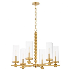 Lee Boulevard - 6 Light Chandelier-24 Inches Tall and 29 Inches Wide