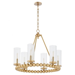Lee Boulevard - 6 Light Chandelier-25 Inches Tall and 28 Inches Wide