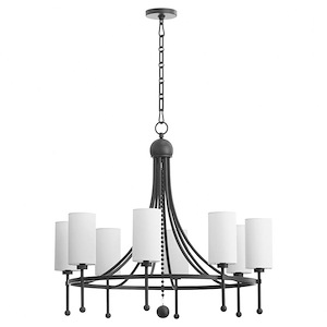 Lee Boulevard - 8 Light Bead Chandelier-29 Inches Tall and 32.25 Inches Wide