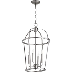 Mitre - 4 Light Entry Pendant in Transitional style - 15 inches wide by 25.5 inches high