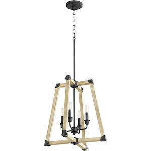 Alpine - 4 Light Entry Pendant in Soft Contemporary style - 18 inches wide by 15.5 inches high