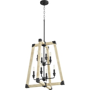 Alpine - 8 Light Entry Pendant in Soft Contemporary style - 22 inches wide by 28.5 inches high