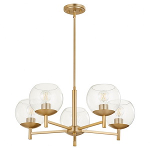 Lyon - 5 Light Chandelier In contemporary Style-11.25 Inches Tall and 27 Inches Wide - 1295142