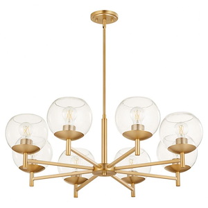 Lyon - 8 Light Chandelier In contemporary Style-11 Inches Tall and 34 Inches Wide