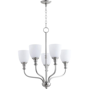 Richmond - 5 Light Chandelier in Quorum Home Collection style - 24 inches wide by 27.5 inches high