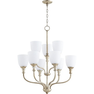 Richmond - 9 Light 2-Tier Chandelier in Quorum Home Collection style - 26 inches wide by 32 inches high - 616782