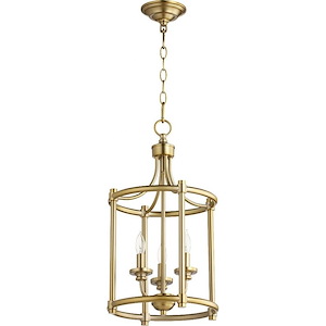 Rossington - 3 Light Entry Pendant in Quorum Home Collection style - 12 inches wide by 21.5 inches high - 616779