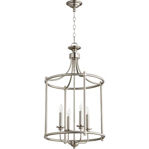 Rossington - 4 Light Entry Pendant in Quorum Home Collection style - 18 inches wide by 30 inches high - 616778