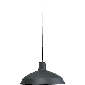 1 Light Pendant in Quorum Home Collection style - 16 inches wide by 8 inches high