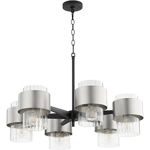 Epsilon - 6 Light Chandelier In Mid Century Modern Style-8.25 Inches Tall and 25 Inches Wide - 1106165