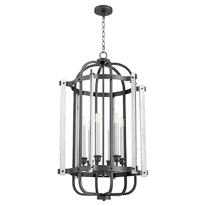 6 Light Entry Pendant in style - 21.5 inches wide by 36 inches high