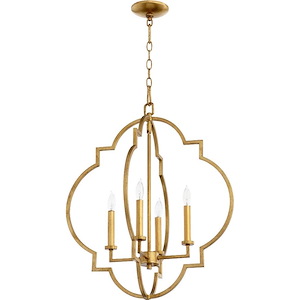Dublin - 4 Light Entry Pendant in Transitional style - 21.5 inches wide by 25 inches high