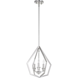 Knox - 3 Light Pendant in Quorum Home Collection style - 14.25 inches wide by 16 inches high