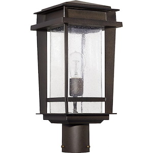 Easton - 1 Light Outdoor Post Lantern in Quorum Home Collection style - 8 inches wide by 18.5 inches high
