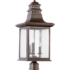 Magnolia - 3 Light Outdoor Post Lantern in Transitional style - 11 inches wide by 25 inches high