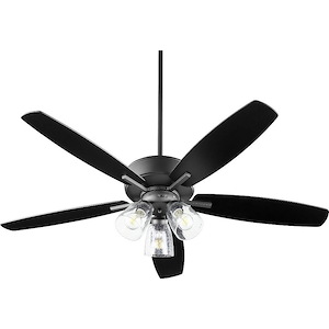 Breeze - 5 Blade Ceiling Fan in Quorum Home Collection style - 52 inches wide by 16.75 inches high