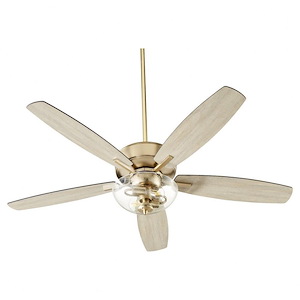 Breeze - 52 Inch 5 Blade Ceiling Fan with Bowl Light Kit